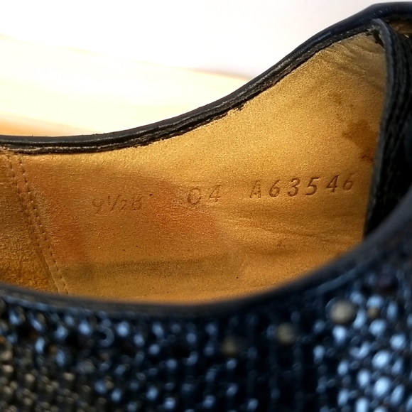 BELVEDERE BLACK OSTRICH AND LIZARD SKIN MEN'S DRESS SHOES. SIZE 9.5 - Picture 7 of 9